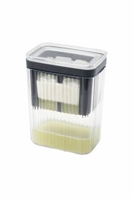 Resim KRN GLOBAL GROUP 2.2 Litre Kapaklı Yoğurt Süzme Aparatı – Süzme Yoğurt & Labne Yapma Kabı –Şeffaf Yoğurt Filtresi 