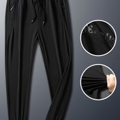 Resim Erkek Yaz Siyah Joggers - Nefes Alabilen Mesh, Hızlı Kuruyan, Bol Kesim, Bel Bağcıklı, Topuklu, Koşu ve Fitness için Rahat Spor Giyim|Nefes Alabilen Mesh Kumaş|Elastik Bel 