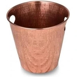 Resim Turna Bakır Mercan Buz Kovası 24 Cm El Dövme Kırmızı Turna2552-1 