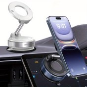Resim Güçlü Manyetik Araba Telefon Tutucu Katlanabilir Tasarım 360° Ayarlanabilir Vakum Montajı için Araç/ Masa/ Banyo/ Evrensel Kullanım 