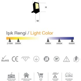 Resim Borsan LED Projektör Platin Serisi 100W (6500K) 