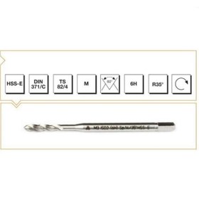 Resim MTE Makina Takım M4 HSS-E DIN371/C Helis Kanallı Makina Kılavuzu - B00105790134 