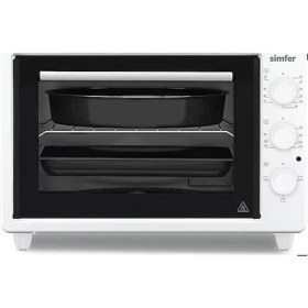Resim Simfer 3483 Beyaz 34 LT Statik Mini/Midi Fırın 4 Fonksiyonlu Programlanabilir Pişirme & Isı Kontrol Sistemi 