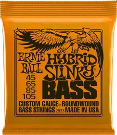 Resim Ernie Ball Hybrid Slinky Bass Nickel Wound 2833 Takım Tel Bas Git 
