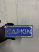 Resim Mavi Renk Üzeri Hologram Renk Çapkın Yazılı Vantuzlu Cam Süsü 