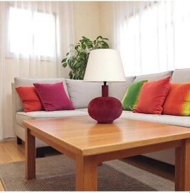 Resim Halcer Kadife Kaplı Bordo Abajur Bordo 