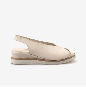 Resim Kemal Tanca Hakiki Deri Kadın Sandalet 107616 Bej 