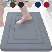 Resim 1 Adet Banyo Tuvalet Paspası, Hafıza Köpüğü Kalınlaştırılmış Banyo Zemin Paspası, Banyo, Yatak Odası, Banyo Dekoru, Yatak Odası Dekoru, Oda Halısı, Oturma Odası için Uygun, İlkbahar, Yaz, Sonbahar, Kış için Uygun, Hızlı Emici, Yıkanabilir, Makinede Yıkanabilir, Hızlı Kuruyan, Kalınlaştırılmış Kaymaz 