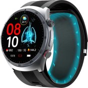 Resim Spovan Electro Pro Hava Basınçlı Şeker Nfc Sesli Görüşme Ekg Türkçe Akıllı Saat 
