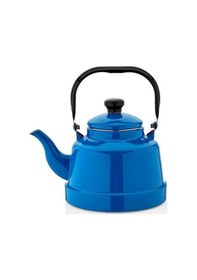 Resim Ebru Metal Emaye Mavi Renk Çaydanlık 18 No / 2,5 Lt Emy-18 Beyaz - Mavi 