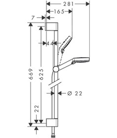 Resim Hansgrohe Crometta Sürgülü Duş Seti 2jet Krom 