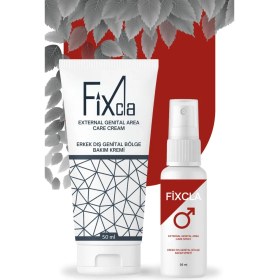 Resim Fixcla Erkeklere Özel Uzun Deneyim Seti – 50 ml Krem + 30 ml Sprey Pratik Kullanım 