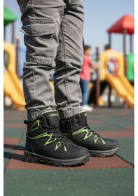 Resim Aspor Siyah Yeşil Polarlı Erkek Çocuk Outdoor Bot Çok Renkli 