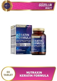 Resim Nutraxin Keratin Formula Hair Nails Skin Takviye Edici Gıda 60 Tablet Saç ve Tırnak Vitamini 