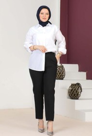 Resim Genel Markalar Havuç Model Tesettür Pantolon SİYAH 