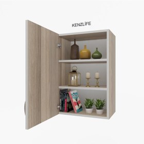 Resim Zkenzlife mutfak dolabı irem 090.060.32 crd 2 raflı kapaklı ofis banyo kiler evrak kitaplık 