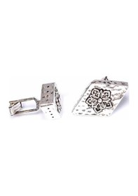 Resim Nusret 925 Ayar Gümüş Telkari Desenli Elişi Kol Düğmesi 