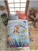 Resim Cotton Box Junior Ranforce Nevresim Takımı Tek Kişilik Mermaid Me 