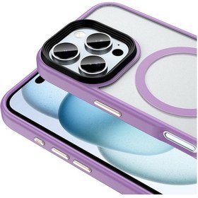 Resim İphone Uyumlu 16 Pro Max Uyumlu Kılıf Mat Arka Yüzey Wireless Şarj Özellikli Zore Flet Magsafe Kapak- Rose Brown 