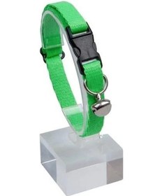 Resim Güvenlik Kilitli Neon Yeşil Zilli Kedi Boyun Tasması, 22-30 Cm Çok Renkli 
