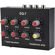 Resim Knadgbft EQ-7 Araç Ses Kulaklık Amplifikatörü 7-Band EQ Ekolayzır 2 Kanallı Ses Mikser Ekolayzer 