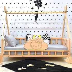 Resim Markaawm Montessori Yatak Çocuk Karyola Doğal Çam Kity Nirvana 80X130 