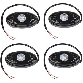 Resim Konesam 4 Adet Mavi 4 Ayaklı Led Taşı Lambası - Suv Atv Utv Gemi Altı Aydınlatması - Su Geçirmez Anti-koroziv 12-24v 