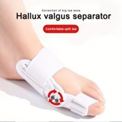 Resim 1 adet/2 adet Ayak Parmak Ayrıcısı, Hallux Valgus Ayak Parmak Ayrıcısı, Rahat ve Nefes Alabilen, Erkekler ve Kadınlar için Uygun, Gündüz ve Gece için Uygun 