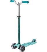 Resim Micro Maxi Deluxe Pro Led 3 Tekerli Işıklı Çocuk Scooter Vibrant Blue Turkuaz 