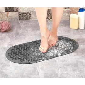 Resim Massage Bath Mat Masajlı Vantuzlu Banyo & Duş Kaydırmazı Paspası Antrasit Gri 