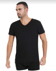 Resim 127 Siyah Modal Süper Ince Kısa Kol Atlet 3 Lü 