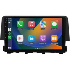 Resim HONDA FC5 ANDROİD MULTİMEDYA CARPLAY 9 İNC HD IPS EKRAN 4GB RAM /64GB KAMERA HEDİYELİ 
