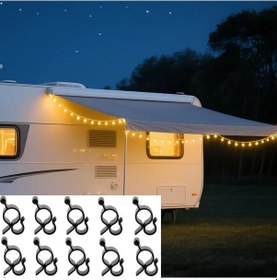 Resim Gateesat 10 Adet Rv Tente Kancası - Yan Montajlı Kamp Ve Parti Aksesuarları 