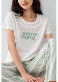 Resim Arnetta Kadın Beyaz Pijama Takım Ar3588-s-v2 Beyaz 