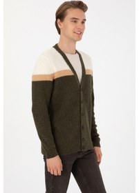Resim U.s. Polo Assn. Erkek Haki Hırka Triko 50315033-vr027 Hakı 
