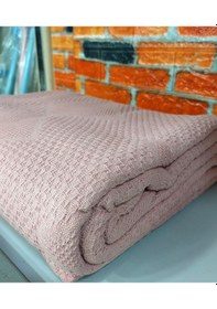 Resim Şaheser %100 Pamuk Çift Kişilik Pike 240x220 Tek Pike -pudra Pudra 