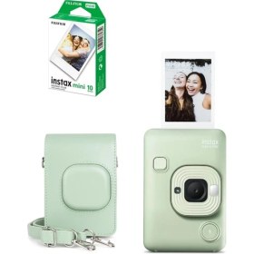Resim Fujifilm Instax Mini Liplay Hybrid Fotoğraf Makinesi 10'lu Film Liplay Uyumlu Çantalı Set 