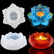 Resim 2 adet DIY Silikon Mum Tutucuları için Epoxy Reçine Kalıp Seti - Çiçek ve Nelüfer Tasarımları, Takı Kutuları, Çakmak Tutucuları ve Masa Dekoru için Mükemmel, DIY El Sanatları Malzemeleri|Çiçek Mum Tutucusu|Dayanıklı Silikon Kalıplar 