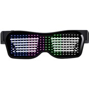Resim Tenfowee Bluetooth Bağlantılı Led Işık Gözlük - 4 Renk Seçenekli, Müzik Uyumlu Parti Aksesuarı 