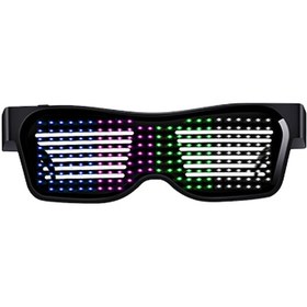 Resim Tenfowee Bluetooth Bağlantılı Led Işık Gözlük - 4 Renk Seçenekli, Müzik Uyumlu Parti Aksesuarı 
