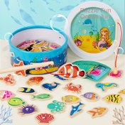 Resim Çocuklar için Ahşap Balık Oyunu - Eğitici Deniz Hayatı Manyetik Oyuncak, Renkli Deniz Canavarları, İnce Motor Becerileri Geliştirme, Bebekler İçin İdeal Noel Hediyesi, Öğrenme Oyuncakı | Canlı Tasarım | Dayanıklı Oyuncak, Noel İçin En İyi 