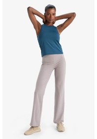 Resim DeFactoFit Slim Fit Dar Kesim Basic Düz Bisiklet Yaka Sporcu Atlet F3265ax25smgn614 Yeşil 