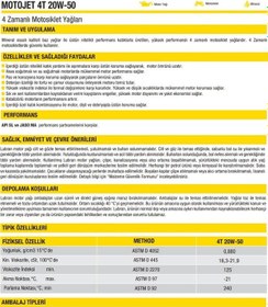 Resim Hsgl Lubran Motojet 4t 20w-40 Motosiklet Motor Yağı 1 Litre 