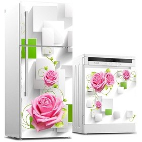 Resim Buzdolabı Ve Bulaşık Makinası Beyaz Eşya Sticker Kaplama Pembe Gü (540886996) 