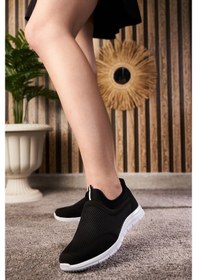 Resim Günlük Unisex Sneaker Kolay Giyilebilir Hava Alabilen Hafif Rahat Taban Esnek Spor Ayakkabı 2023 Siyah Beyaz 