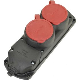 Resim Ayka Kauçuk Grup Priz 2 Li 3X25A 