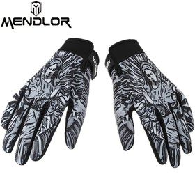 Resim MENDLO Siyah/Gri Eldivenler MX Yarış Eldivenleri Motokros Eldivenleri dağ bisikleti eldivenleri motosiklet bisikleti için uygun 