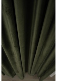 Resim Süet Elit Kadife Dokulu Natural Fon Perde Salon Oturma Odası Yatak Odası Antre Yeşil 