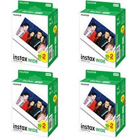 Resim Fujifilm Instax Wide 4'lü Set 80 Poz 20'li Film 