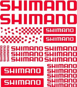 Resim Kırmızı-28 X 24,5 Cm-yaratıcılık 22 Adet Kiti Shimano Bisiklet Çıkartmaları İçin Uyumlu Güneş Koruyucu Su Geçirmez Pvc 